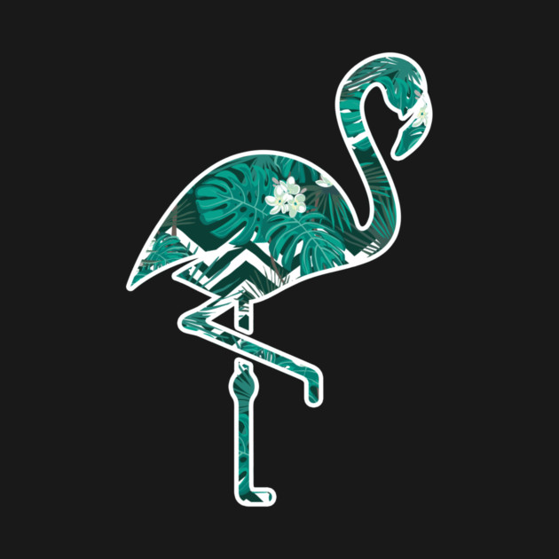 Tropical Floral Flamingo Blue by logiamerch