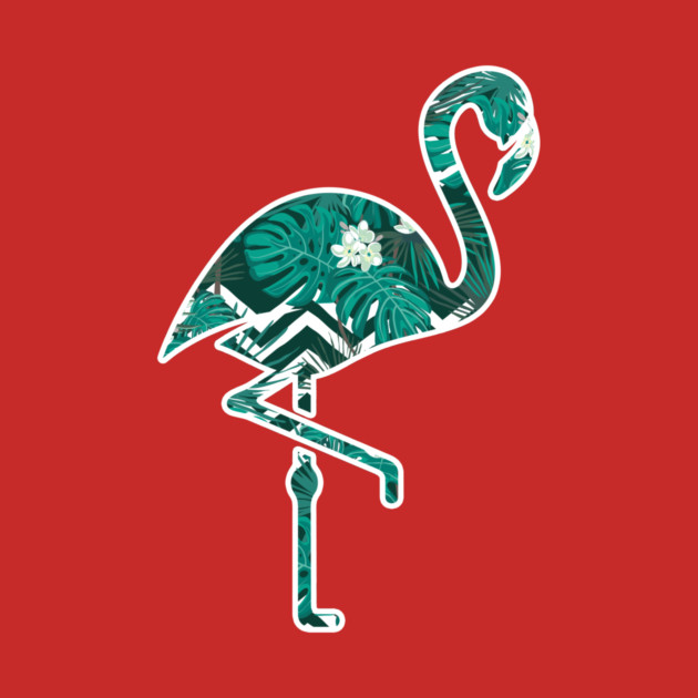 Tropical Floral Flamingo Blue by logiamerch