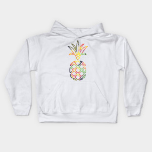 Tropical Pineapple Geometric Kids Hoodie