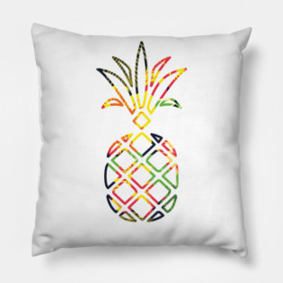 Tropical Pineapple Geometric Pillow