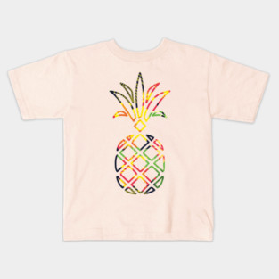 Tropical Pineapple Geometric Kids T-Shirt