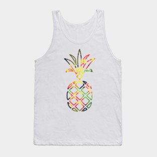 Tropical Pineapple Geometric Tank Top