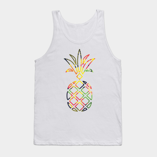 Tropical Pineapple Geometric Tank Top by logiamerch