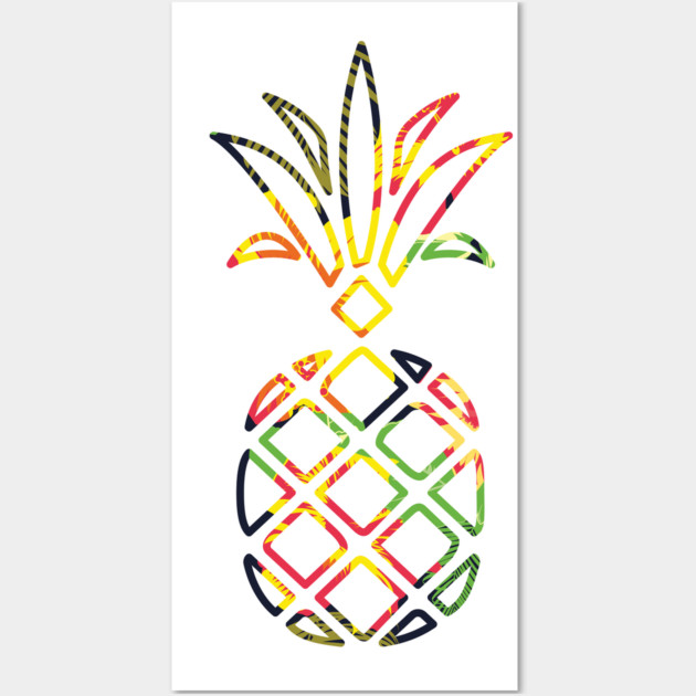 Tropical Pineapple Geometric Wall Art by logiamerch