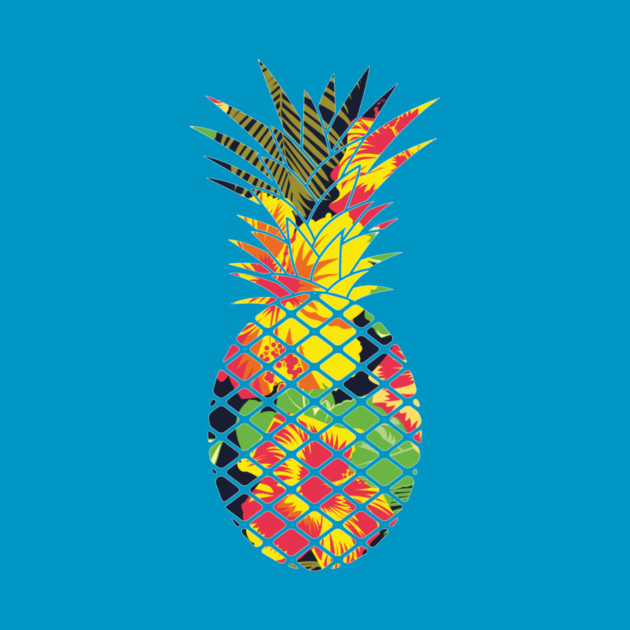 Tropical Pineapple Geometric Floral by logiamerch