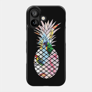 Tropical geometric Floral Bird Pineapple Phone Case
