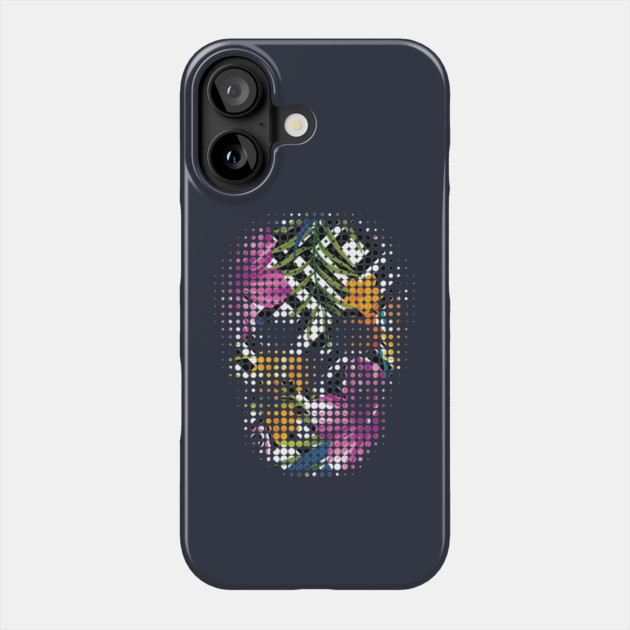 Tropical Skull Dots Phone Case by logiamerch