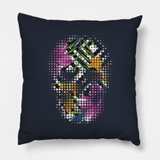 Tropical Skull Dots Pillow