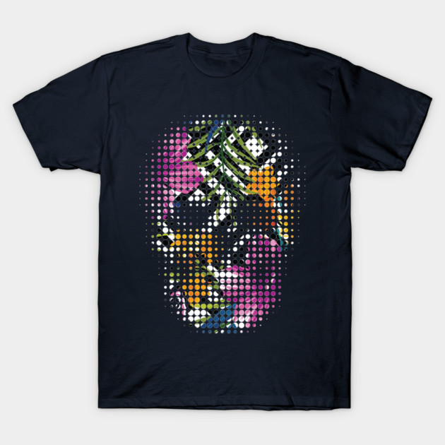 Tropical Skull Dots T-Shirt by logiamerch