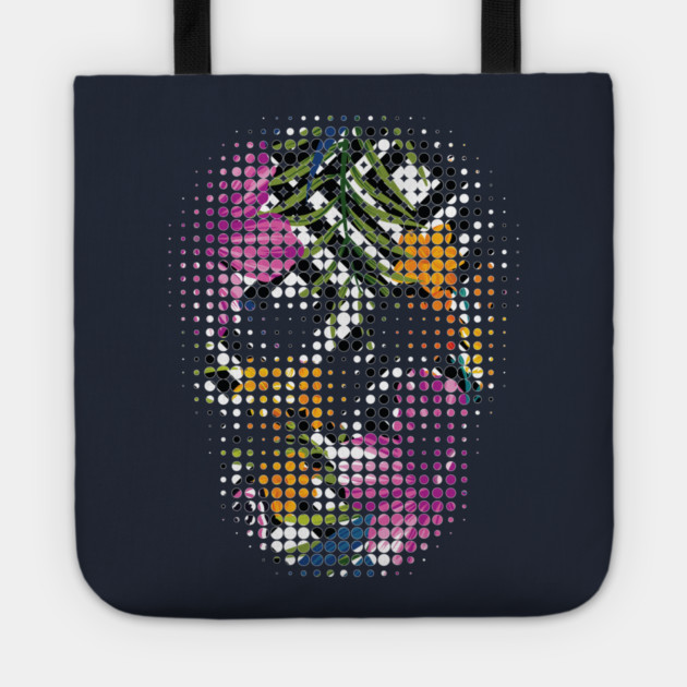 Tropical Skull Dots Tote by logiamerch