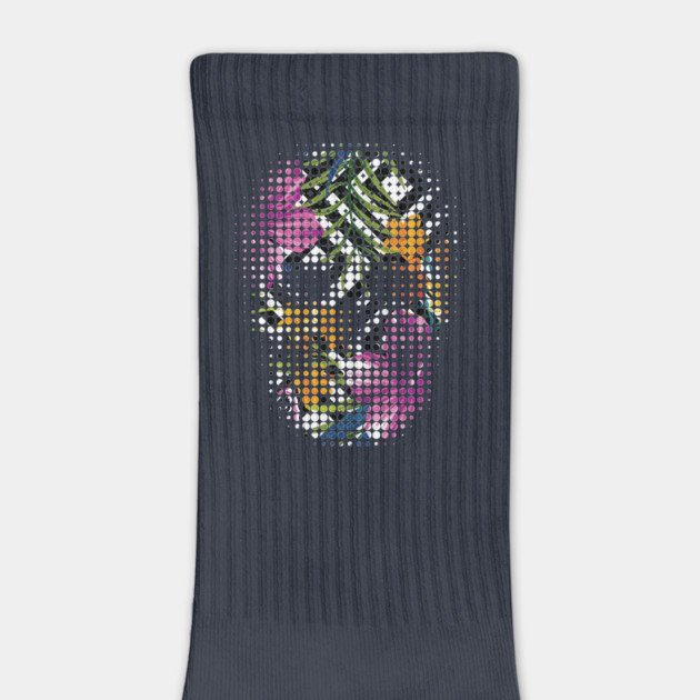 Tropical Skull Dots by logiamerch