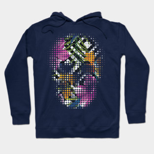 Tropical Skull Dots Hoodie