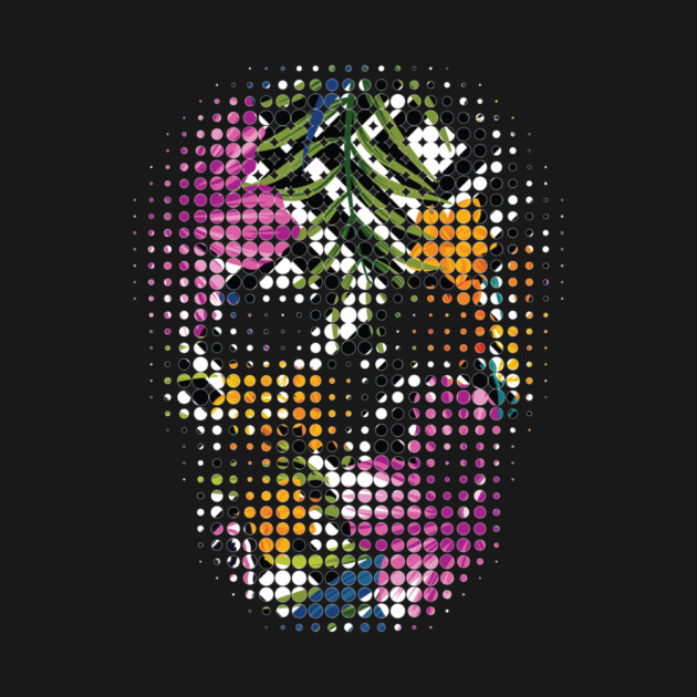Tropical Skull Dots by logiamerch