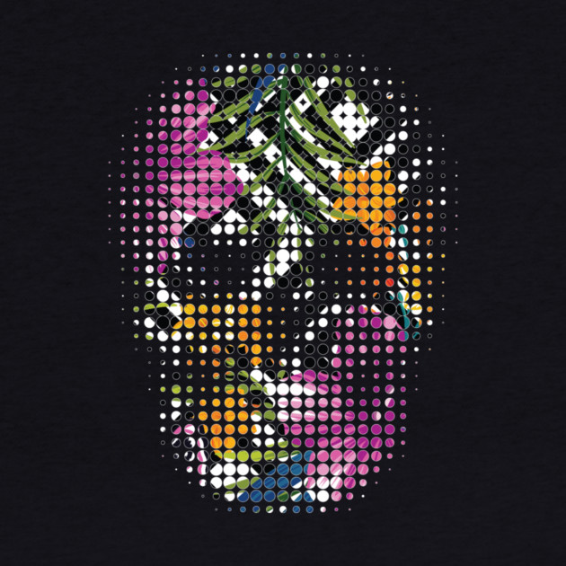 Tropical Skull Dots by logiamerch