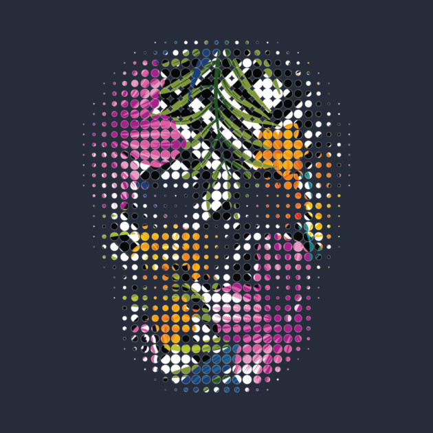 Tropical Skull Dots by logiamerch
