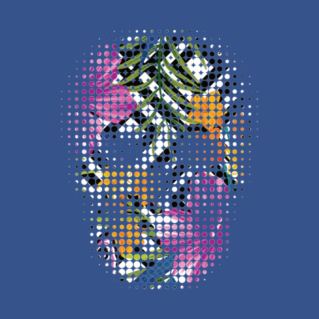 Tropical Skull Dots by logiamerch
