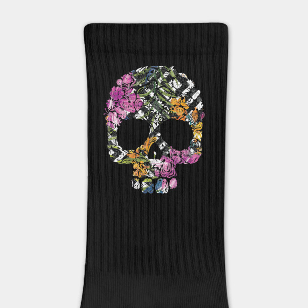 Tropical Floral Skull by logiamerch