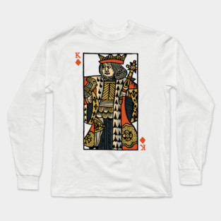 Original Standard Character of Playing Card King of Diamonds Long Sleeve T-Shirt