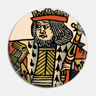 Original Standard Character of Playing Card King of Diamonds Pin