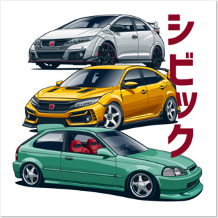 Civic type r Posters and Art