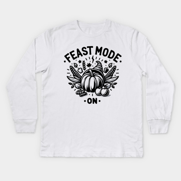 Feast Mode On Kids Long Sleeve T-Shirt by Frank Ring