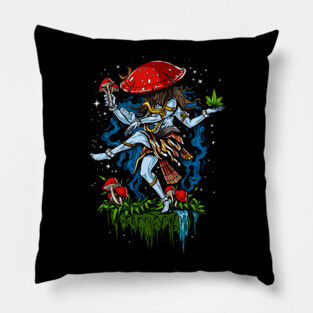 Psychedelic Shiva Magic Mushroom Pillow