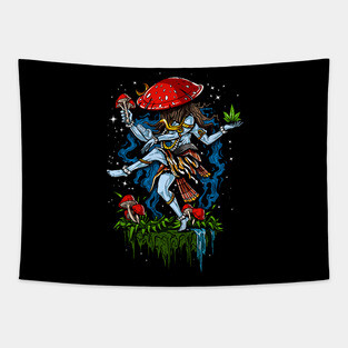 Psychedelic Shiva Magic Mushroom Tapestry