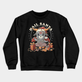 Hail Santa - Funny Cute Evil Christmas Baphomet Crewneck Sweatshirt