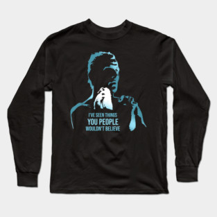 Tears in the Rain - Blade Runner Monologue Long Sleeve T-Shirt