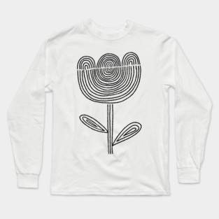 line art flower Long Sleeve T-Shirt