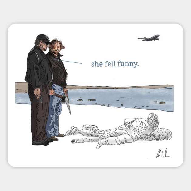 The Departed: She Fell Funny Magnet by 51Deesigns