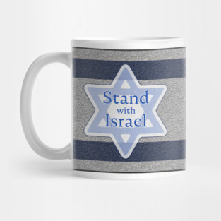 Stand with Israel on Stylized Flag Mug