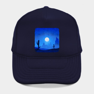 Dreamy Blue Desert Moon Seventies Snapshot Hat