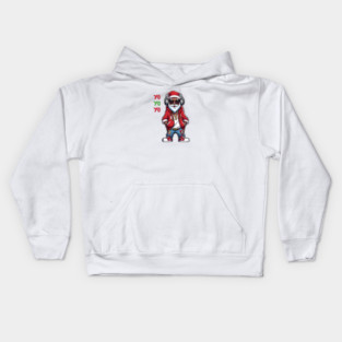 Black-Santa Kids Hoodie