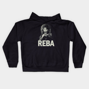 REBA ++ Black Vintage Kids Hoodie