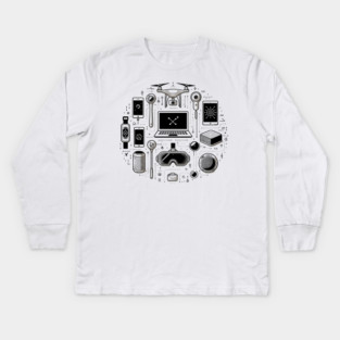 Gadgets The Tools of The Modern Age Kids Long Sleeve T-Shirt