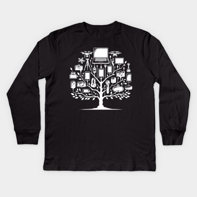 Gadgets The Tools of The Modern Age Kids Long Sleeve T-Shirt by Frank Ring