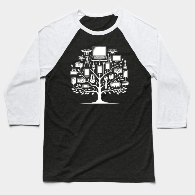 Gadgets The Tools of The Modern Age Baseball T-Shirt by Frank Ring