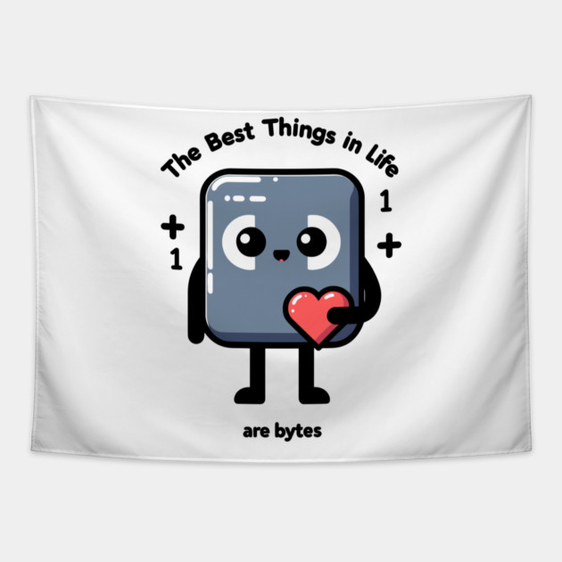 The Best Things in Life Are Bytes Tapestry by Frank Ring