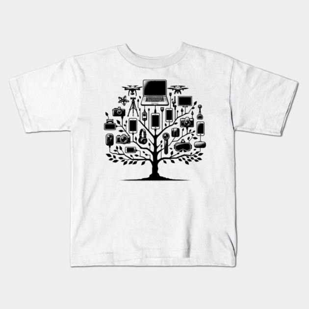 Gadgets The Tools of The Modern Age Kids T-Shirt by Frank Ring