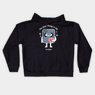 The Best Things in Life Are Bytes Kids Hoodie