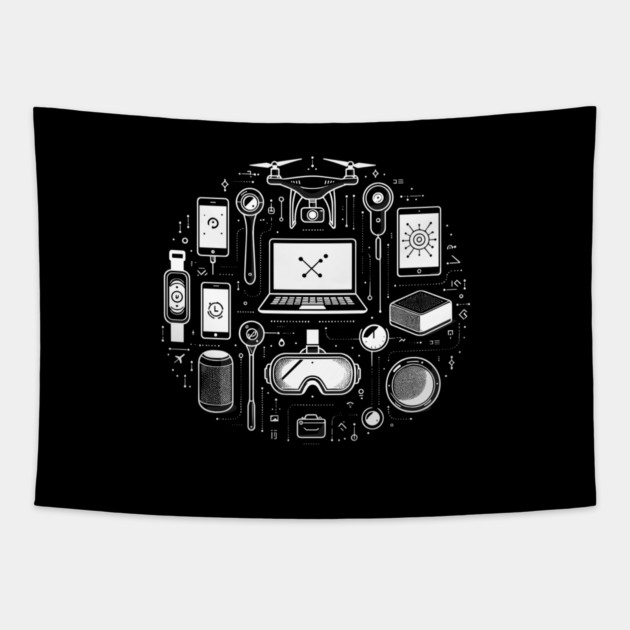 Gadgets The Tools of The Modern Age Tapestry by Frank Ring
