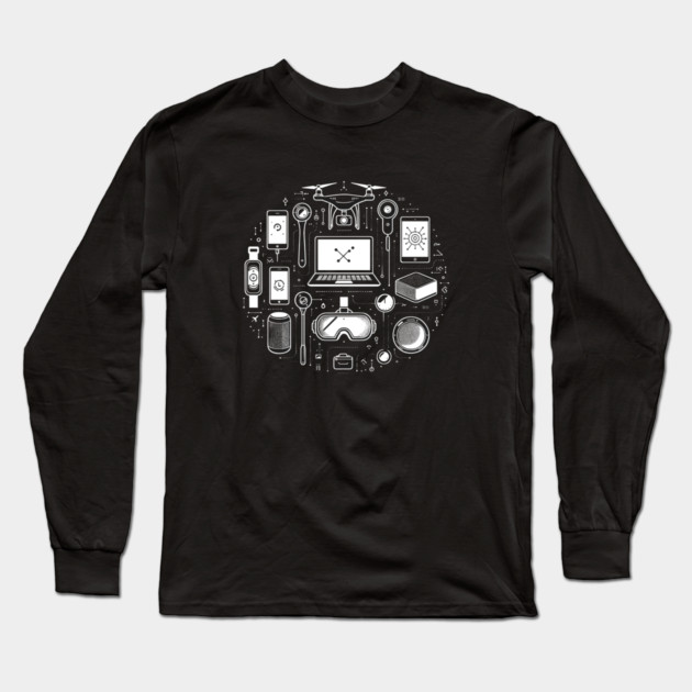 Gadgets The Tools of The Modern Age Long Sleeve T-Shirt by Frank Ring