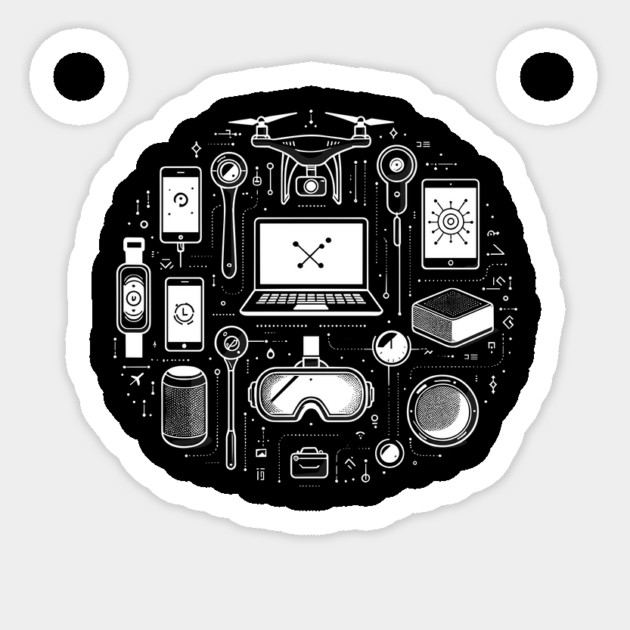 Gadgets The Tools of The Modern Age Sticker by Frank Ring