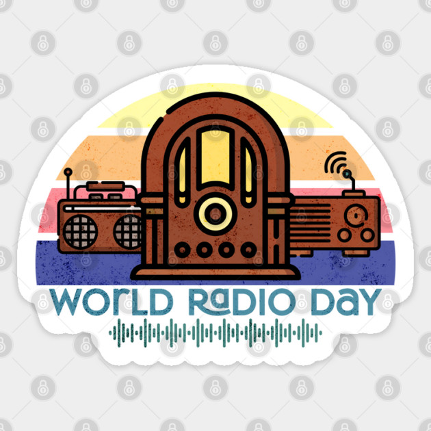 Retro World Radio Day Sticker by HolidayBug