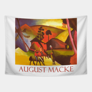 Indians on Horses by August Macke Tapestry