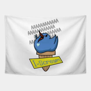 I-Scream Blue Canary Tapestry