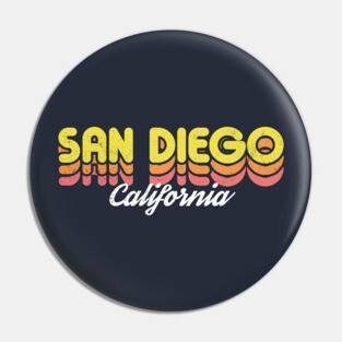 Retro San Diego California Pin