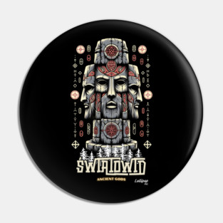 Old Gods Slavic Polish Rune Totem of Swiatowid Pin