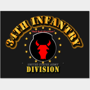 34th Infantry Division - Red Bull Division Posters and Art